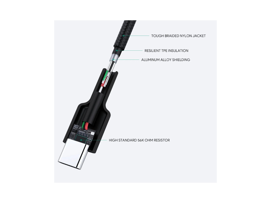Buy Aukey USB2.0 A to C Braided Nylon Cable 0.9m in Qatar Buy Aukey USB2.0 A to C Braided Nylon Cable 0.9m in Qatar